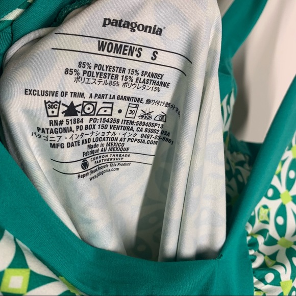 Patagonia Minette Green Floral Dress Sz Small - Picture 4 of 7